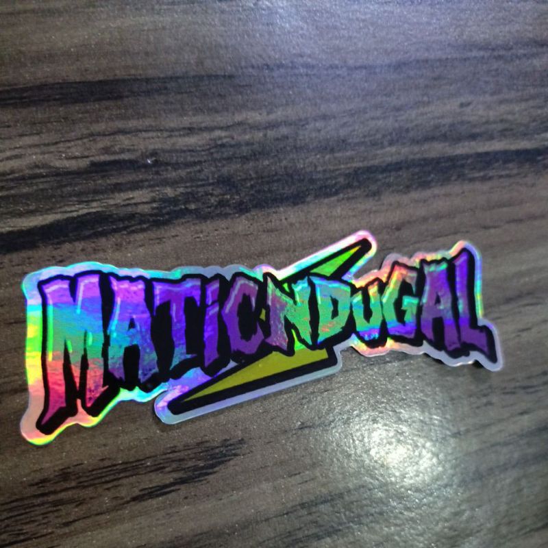 STIKER MATIC NDUGAL STIKER MOTOR STIKER HELM HOLOGRAM