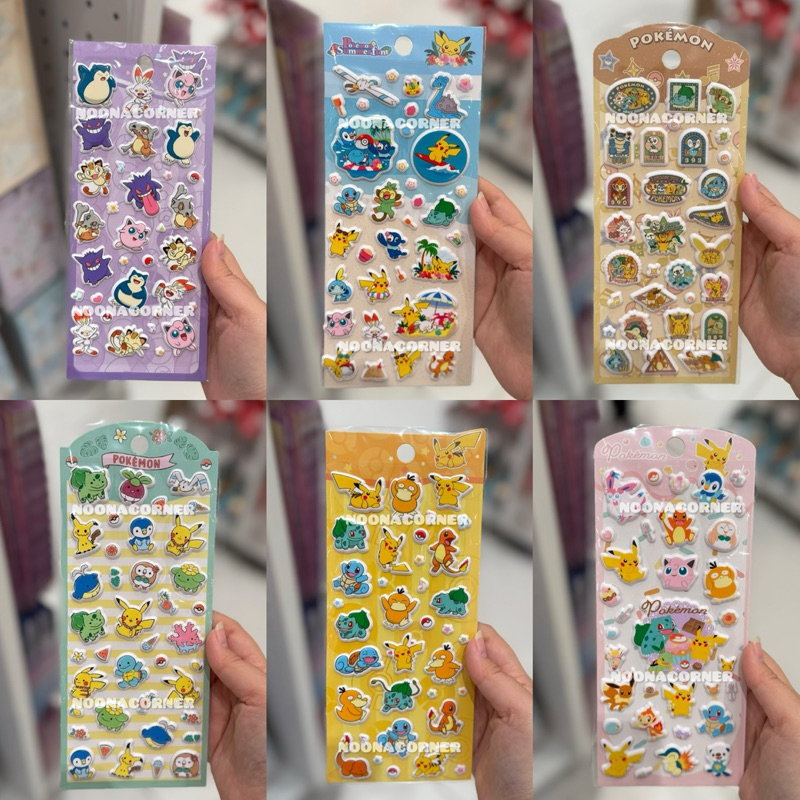 

Miniso x Pokemon - Stickers / Stiker 3D Lucu Pokemon Enjoy Dessert Pikachu & Friends Collectionsn
