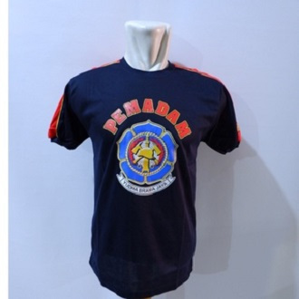 Kaos Kombinasi Pemadam Lengan Panjang, Lengan Pendek, Leher Tinggi
