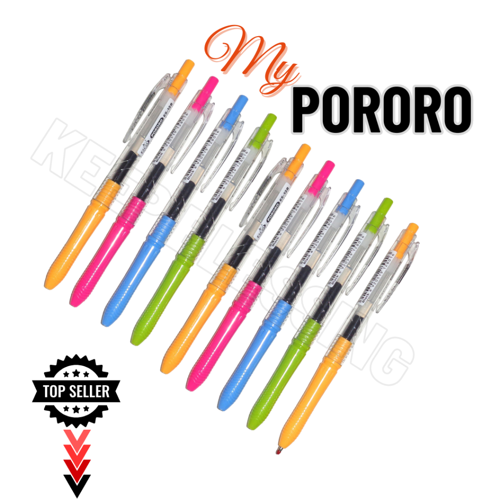 

Pulpen Gel Pororo ES-128 - Tinta Hitam 0.5mm, Desain Stylish & Ergonomis - Cod