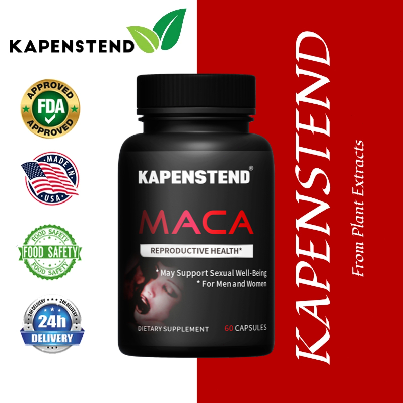 Kapsul Maca Organik KAPENSTEND 4500 mg, Ekstrak Akar Maca Peru, 60 Kapsul, Meningkatkan Mood, Mening