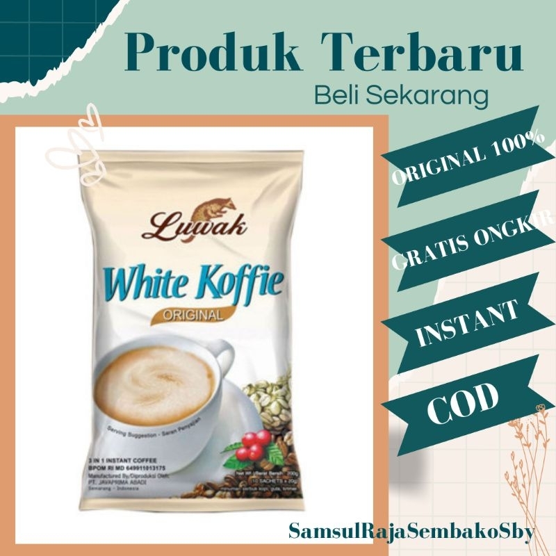 

KOPI LUWAK WHITE COFFE kemasan renceng isi (10 pcs)