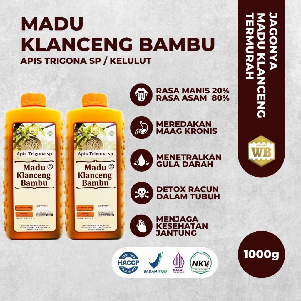 

WB Wild Bee - Bundling 2 Pcs Madu Klanceng Bambu / Lebah Apis Trigona - Wild Bee - Beli 10 Gratis 1