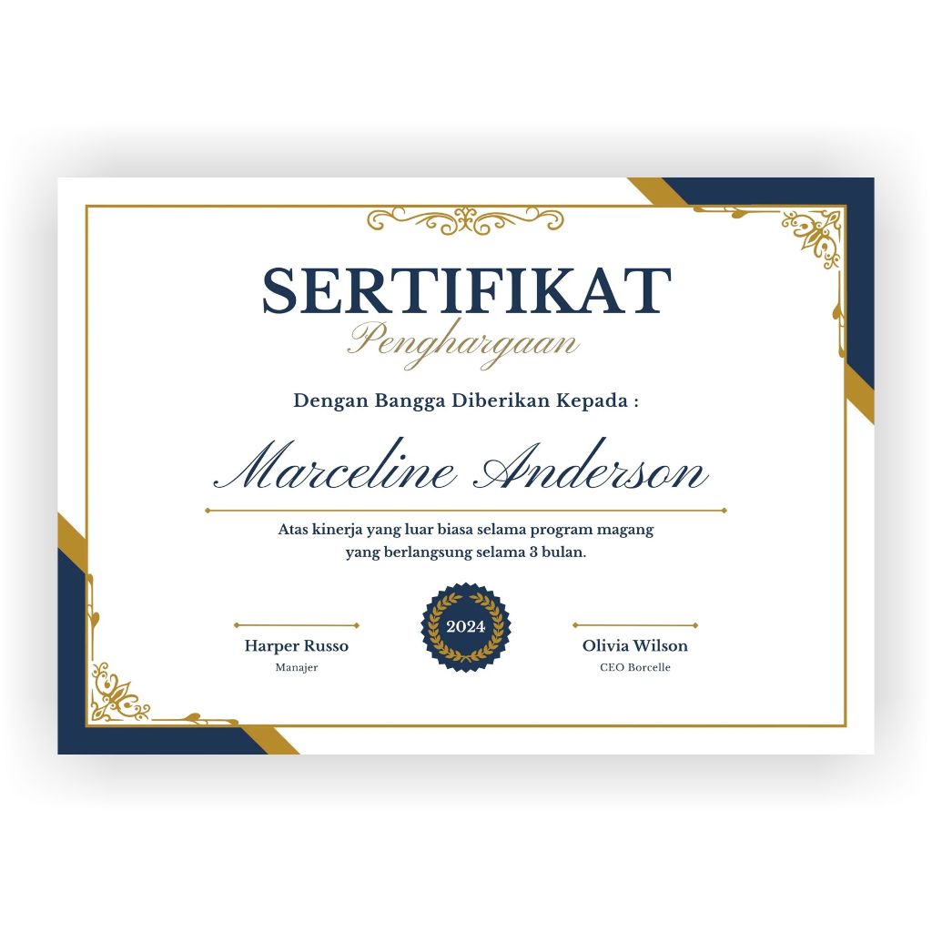 

jasa cetak sertifikat ukuran A4 bahan concord InkJet