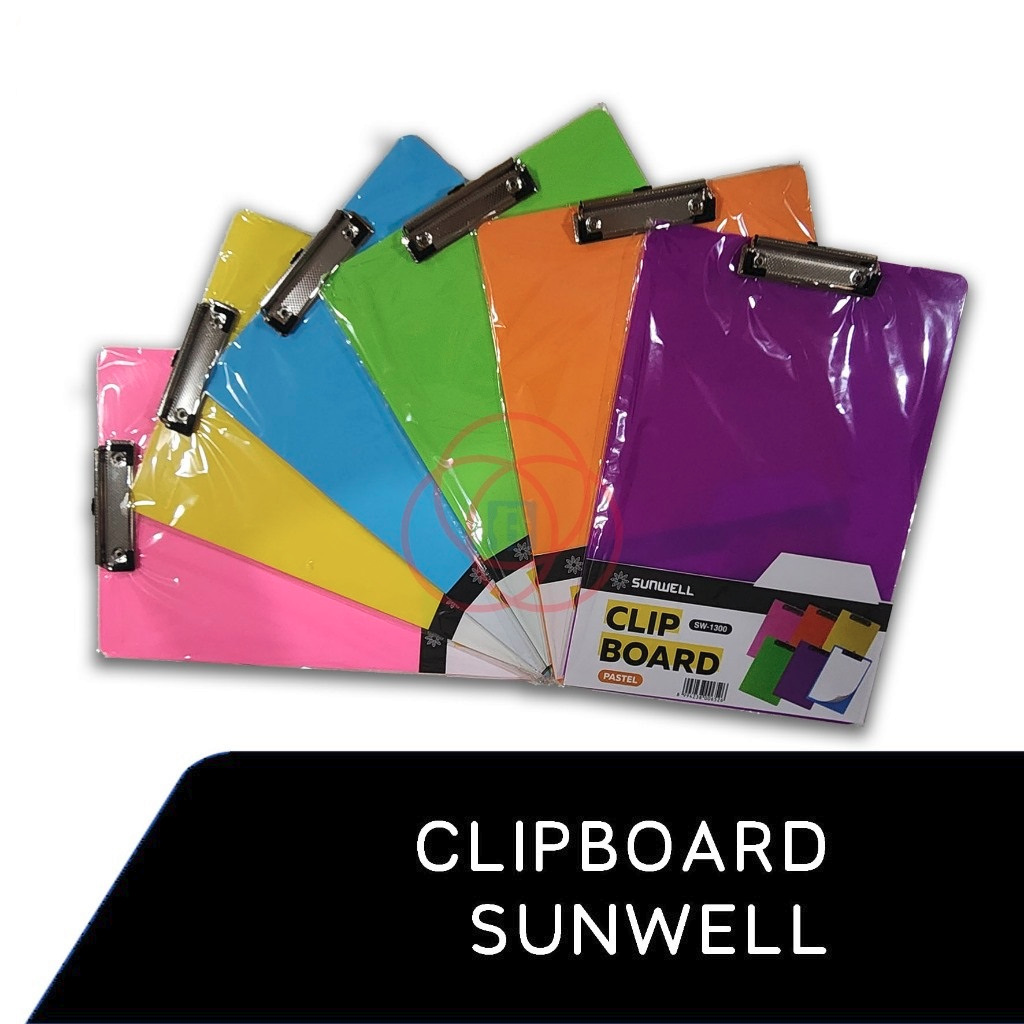 

Sunwell Clipboard Papan Alas Ujian SW-1300 Warna Pastel