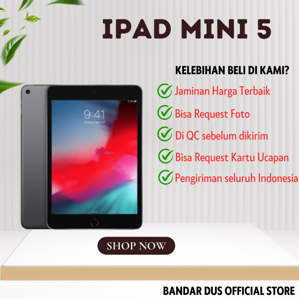 Ipad Mini 5 64GB 256GB Wifi Cellular Second Original Fullset - BD