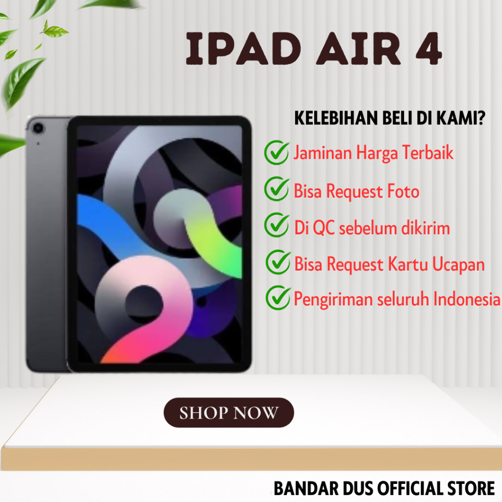 iPad Air 4  64GB 256GB Wifi Cellular Second Original Fullset - BD