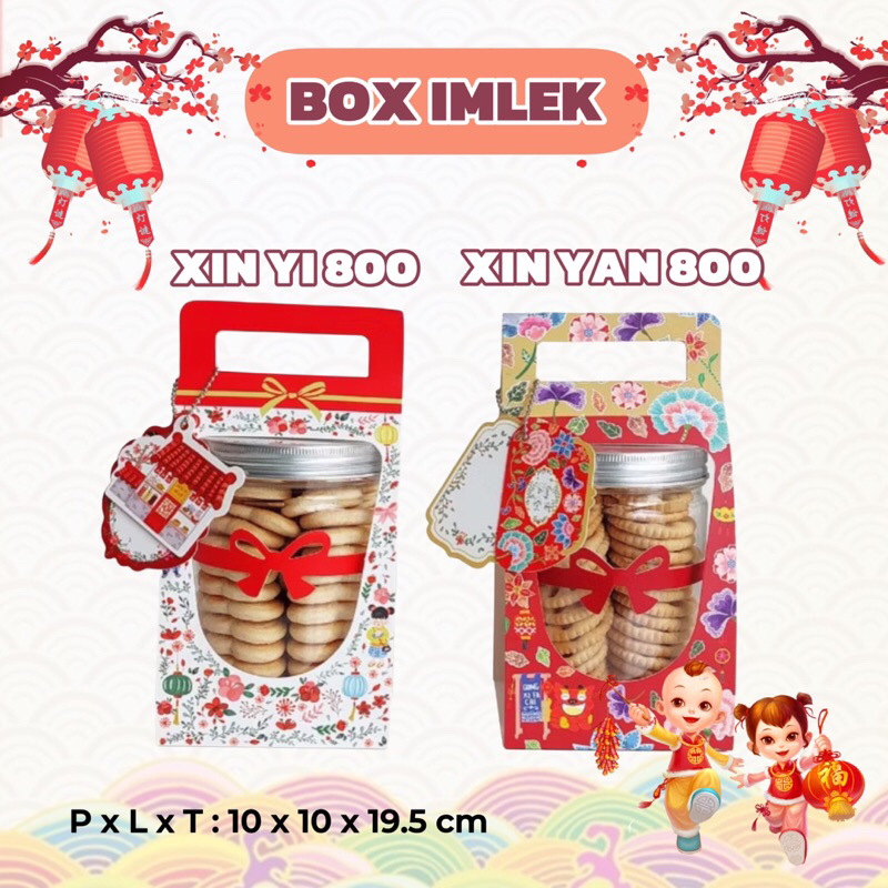 

XIN YI 800 XIN YAN 800 | Box Hampers Toples Jar Tabung Imlek Kotak Gift Sincia Packaging Toples Kue Kering Chinese New Year CNY