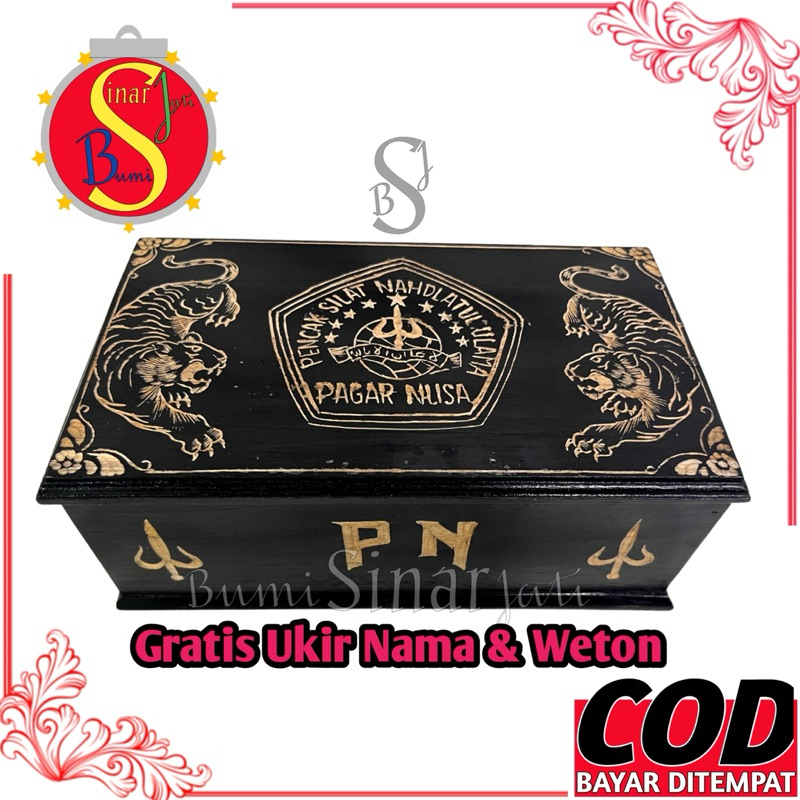 Kotak Sabuk Pagar Nusa NU Nahdiatul Ulama MOTIF UKIR Macan Harimau PN - Kotak Sabuk - Kotak Ikat Pin