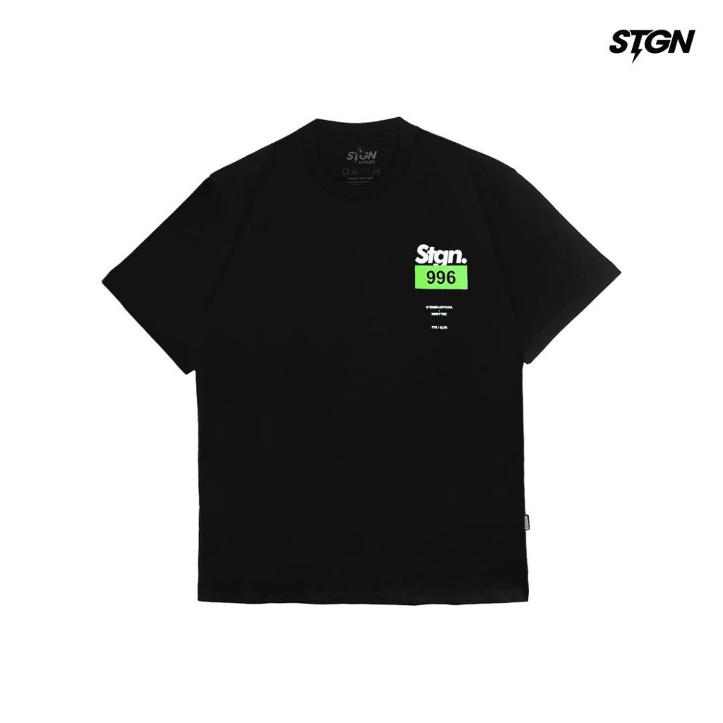 Steigen - Tshirt Ninetysix Org kaos pria lengan pendek hitam cotton combed 24s