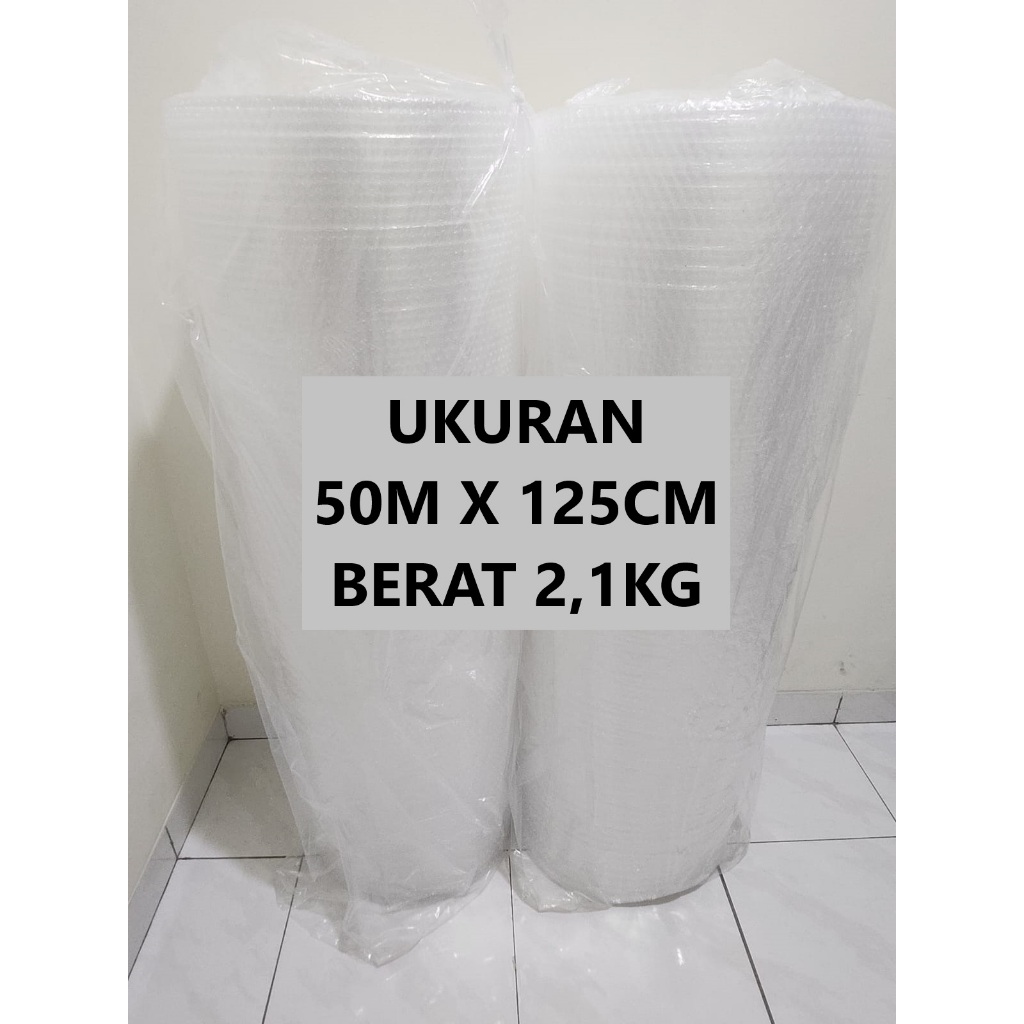 

BUBBLE WRAP BENING TRANSPARAN 2,1KG UKURAN 50MX125CM PLASTIK BUBBLE WRAP MURAH HARGA TERJANGKAU KUALITAS BAGUS