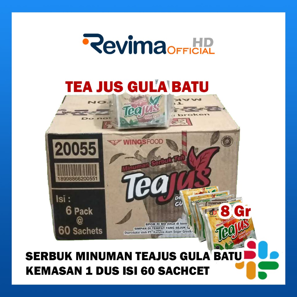 

Serbuk Minuman TEAJUS Gula Batu Kemasan 1 DUS Isi 6 Pack/360 Sachet