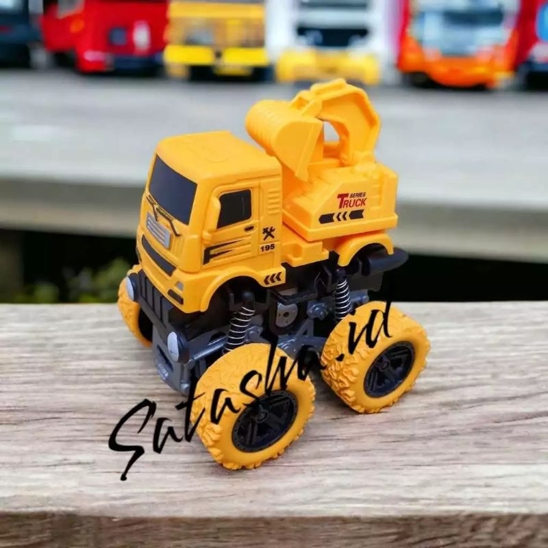 Mainan Anak Mobil Truk Konstruksi Zap Monster Truck Jungkir Balik/ Mainan Mobil Zap Truk Konstruksi