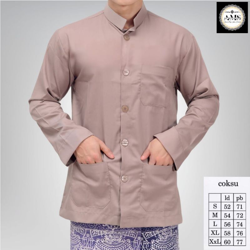 BAJU KOKO PRIA DEWASA LENGAN PANJANG BAJU KOKO HAIBAH MODEL AMMU SAKU SAMPING EXCLUSIVE KEMKO KURTA 