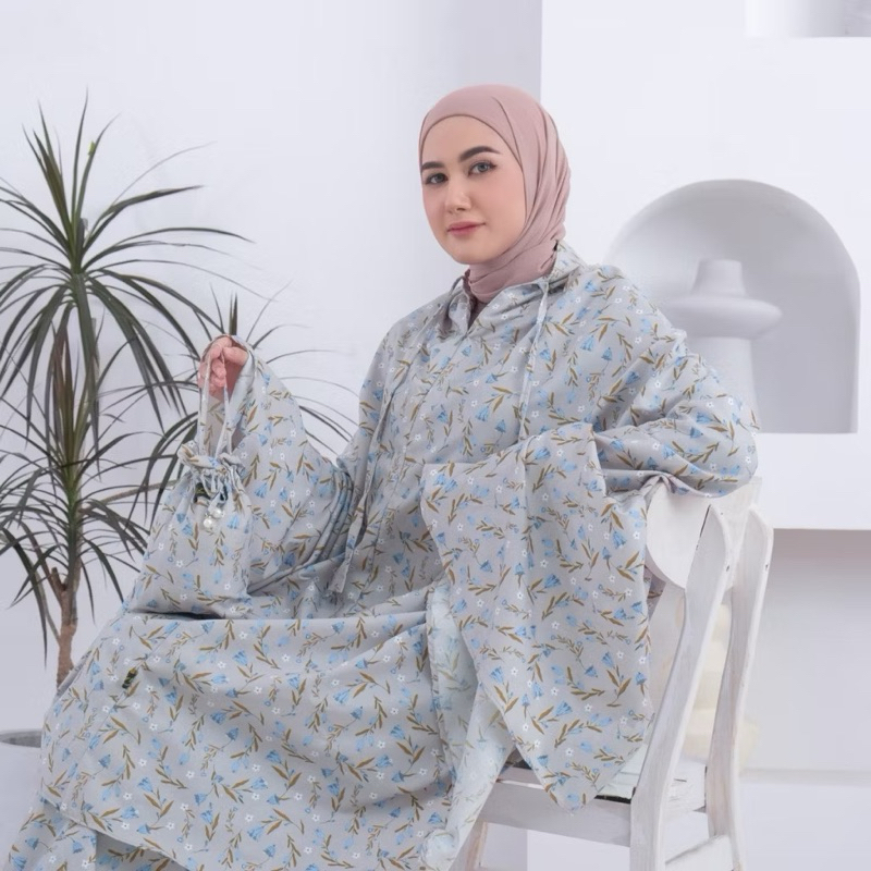 Mukena Naura Resleting 2in1 Motif