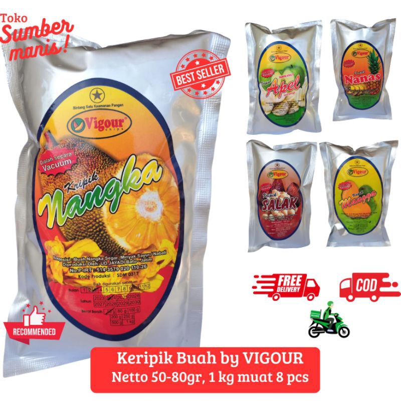 

Keripik Nangka/Apel/ Aneka Buah Vigour Oleh Oleh Malang