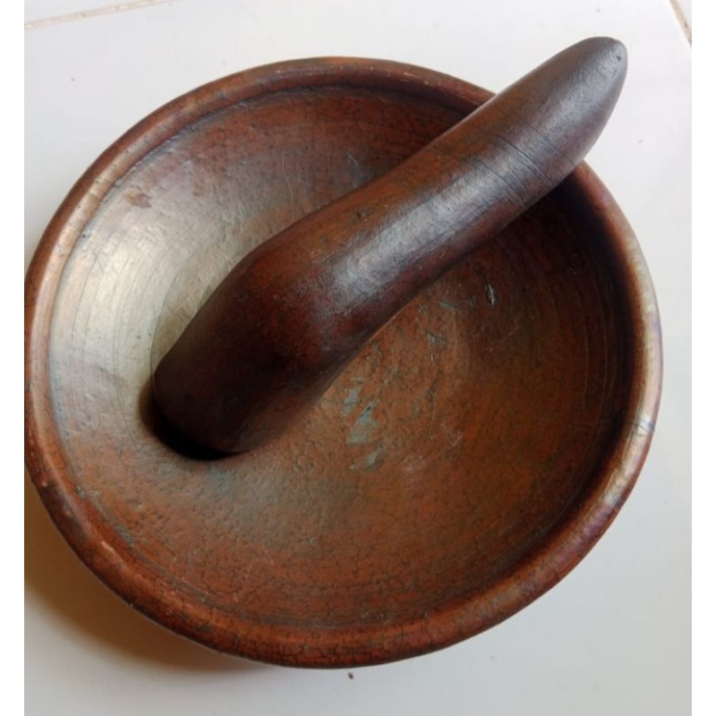 Cobek Tanah Liat / Coet / Lemper / Layah Tanah Liat dengan ulekan