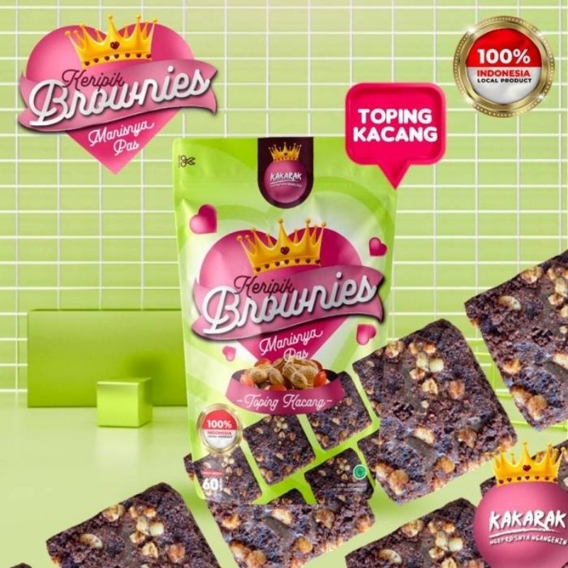 

Kakarak - Keripik Brownies Makanan Ringan Choco Chip 60gr