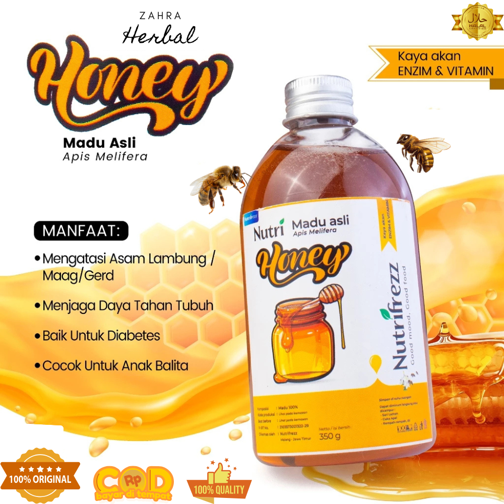 

NutriHoney // Madu Multiflora Asli Original - Bantu Mengatasi Asam Lambung, Maag, Gerd, Meningkatkan Energi