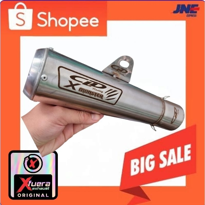 CLD MONSTER SLINCER KNALPOT RACING CLD X MONSTER 50MM STAINLESS