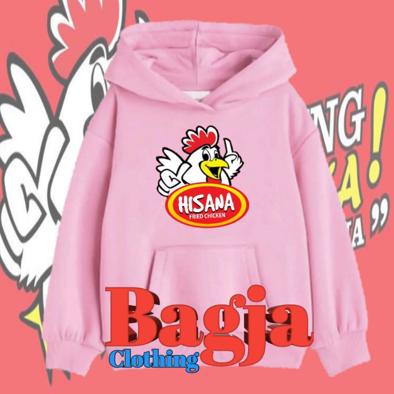 Hoodie anak laki-laki Hisana Fried chicken logo