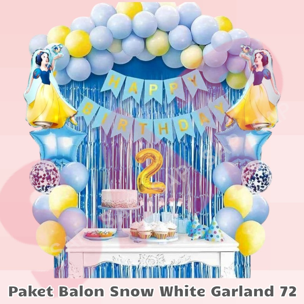 PAKET BALON SNOW WHITE GARLAND 72