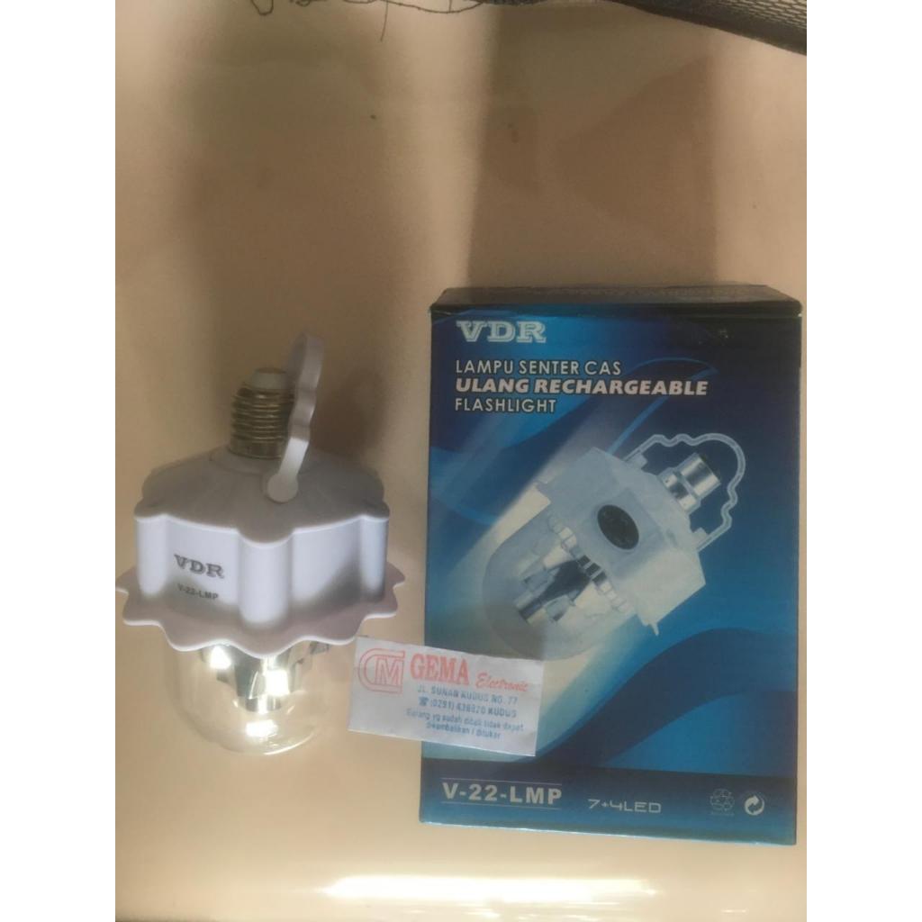 VDR Lampu Senter Cas Ulang Rechargeable Flashlight V-22-LMP