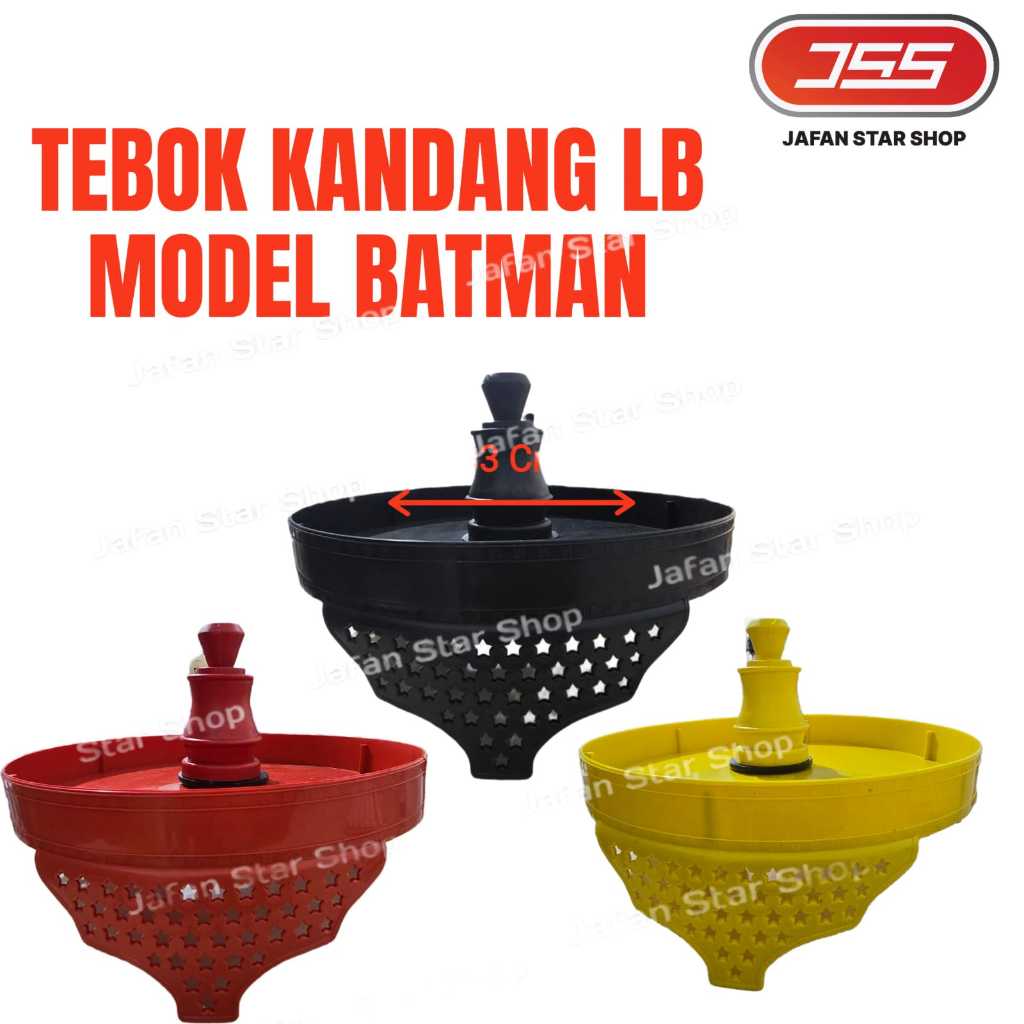 Tebok Kandang Love Bird + PION + KLEM Model BATMAN DIAMETER 3 CM