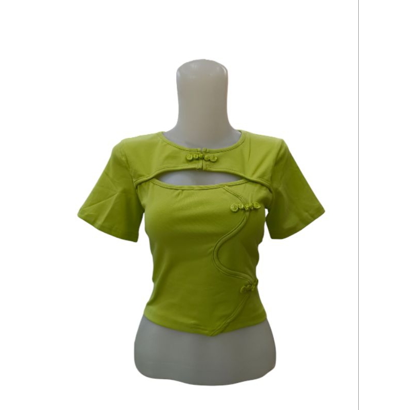 Atasan Cheongsam Import Bolong  Dada Imlek 2026