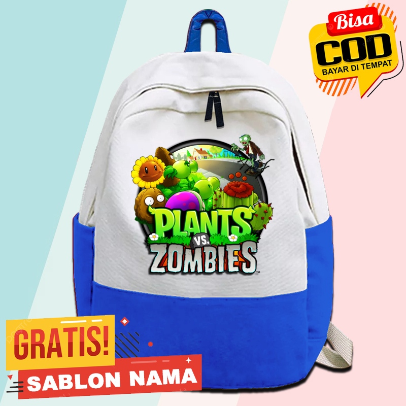 Tas Ransel Tas Sekolah Anak Motif Plant Vs Zombie