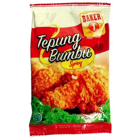 

Baker 1 Tepung Bumbu Ayam Crispy Spicy 80gr ( Pedass )