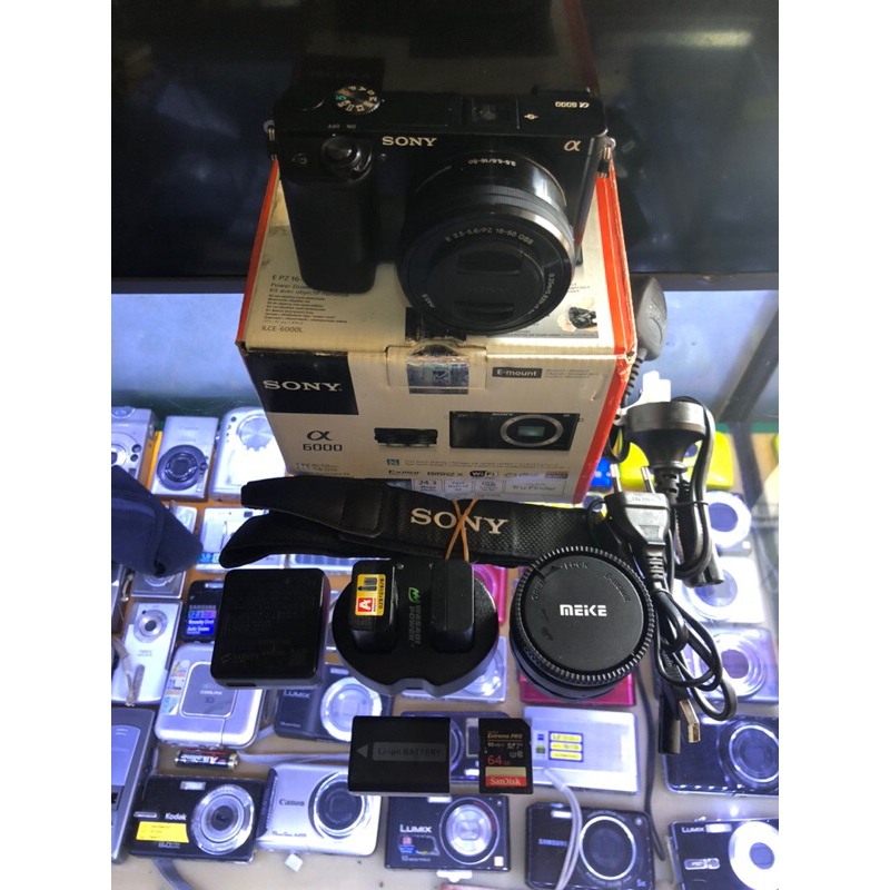 Kamera Mirrorless Sony A6000 24.3Mp Second-Bekas