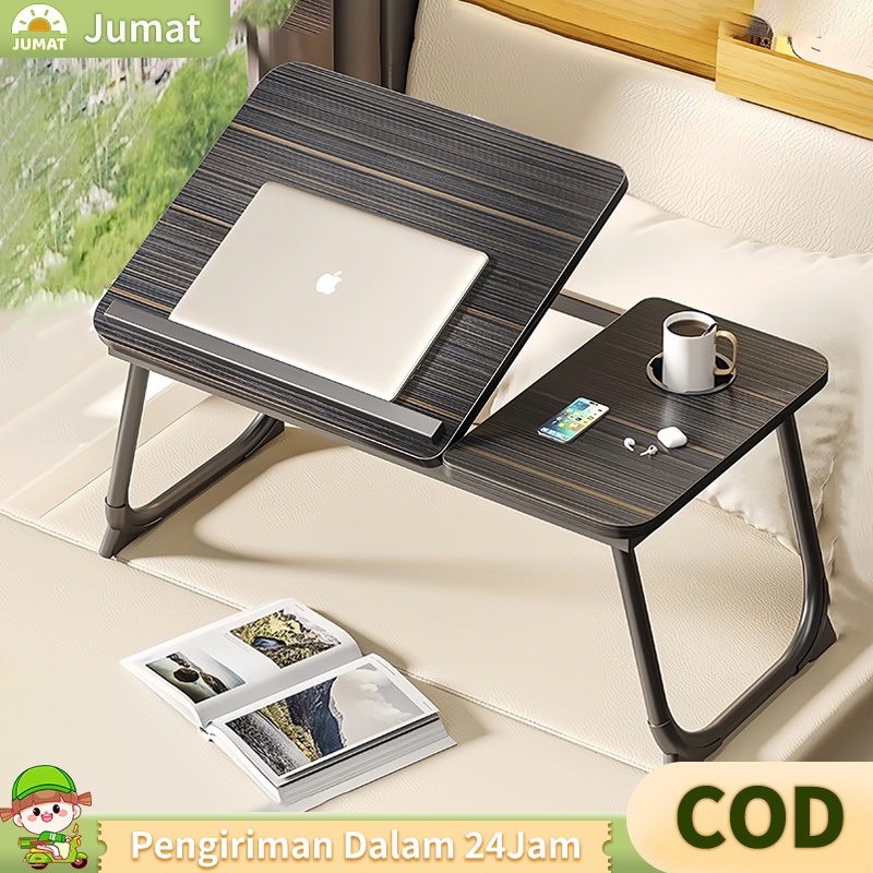 COD Meja Laptop Lipat Table foldable Table Computer Desk Bed Table Meja Adjustable Lipat Foldable