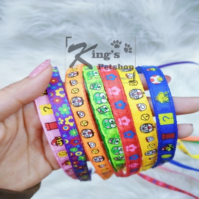 Kalung Kucing / Tali untuk Jalan-jalan / Collar Motif Baru Set