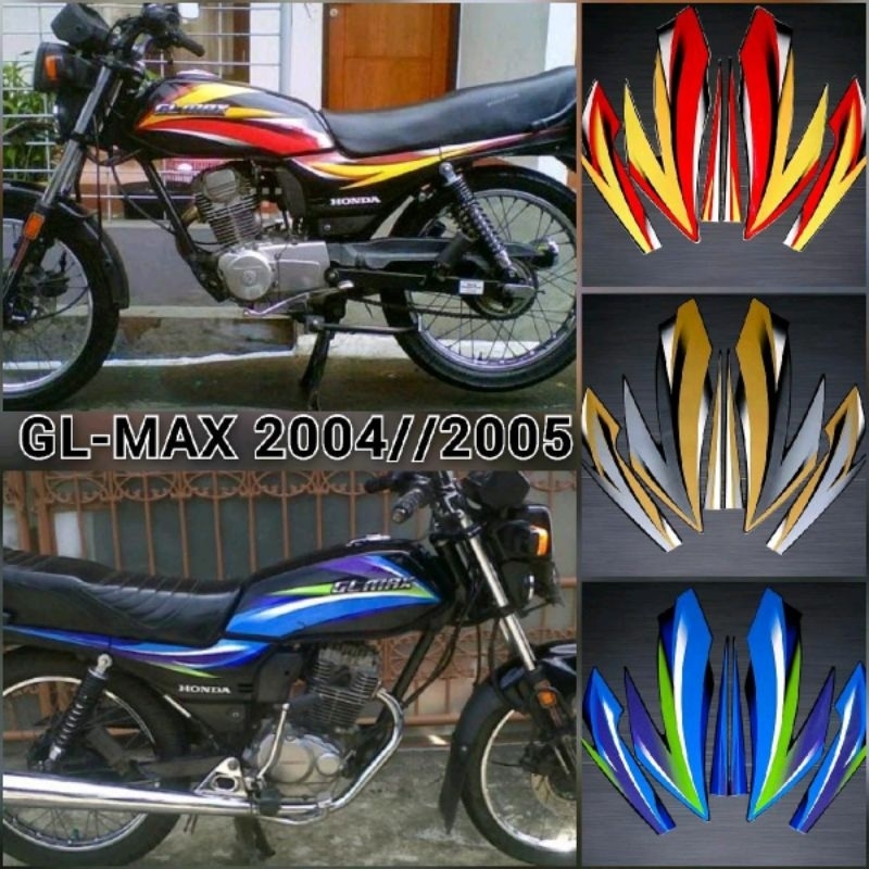 STRIPING LIST STANDART MOTOR HONDA GL MAX 2004 2005 MERAH HIJAU HITAM GOLD