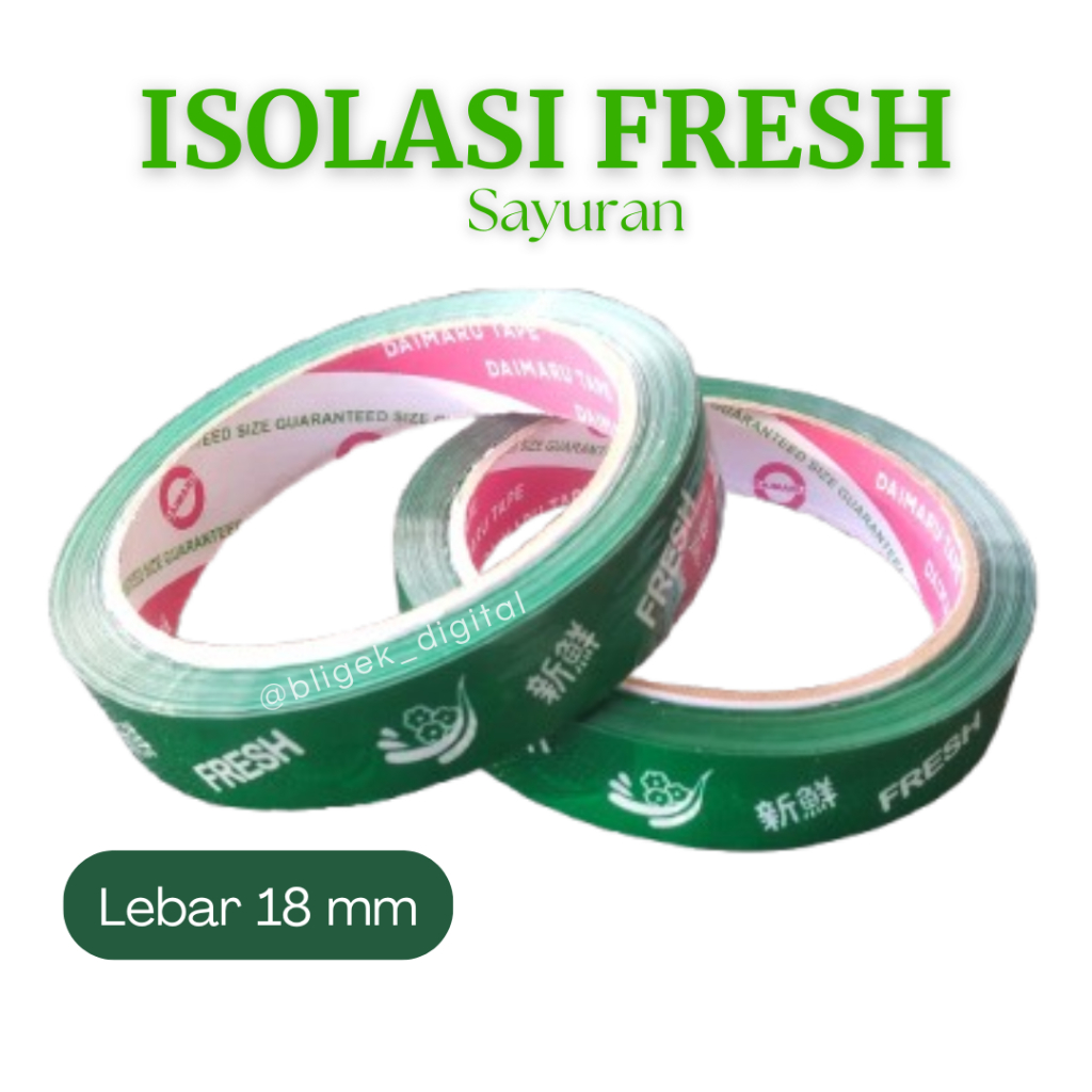 

Isolasi Warna 9 mm / Isolasi Sayur / Isolasi Buah 18 mm
