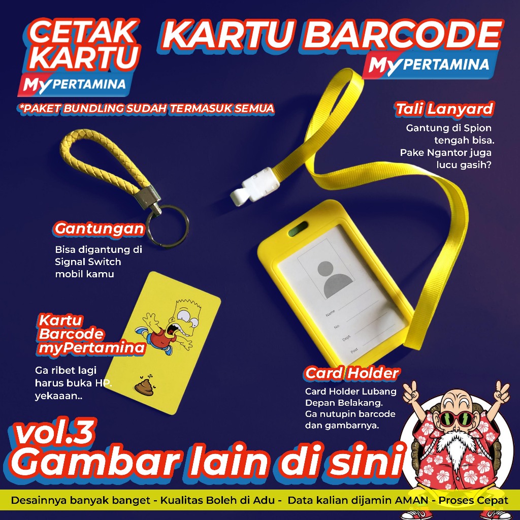 

KARTU+LANYARD BUNDLING BIKIN KARTU BARCODE PERTAMINA MOBIL PVC ID CARD MYPERTAMINA 3
