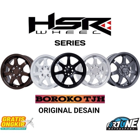 Velg HSR R14 Type Boroko TJH Velg Standar Ring 14 Bisa Buat Avanza, Xenia, Brio, Agya, Ayla