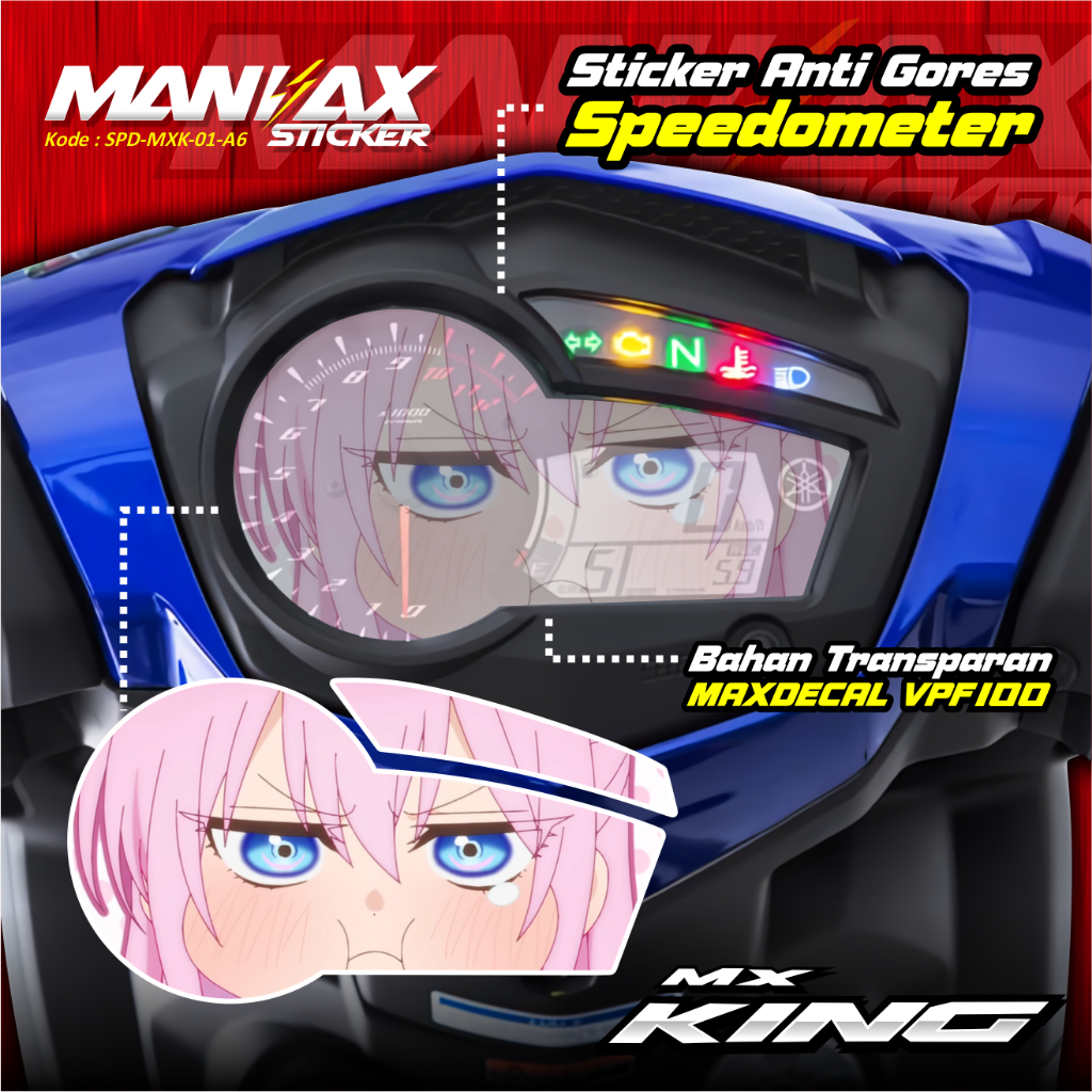 STICKER SPEEDOMETER ANIME YAMAHA MX KING 150 V1 Shikimori Micchon - KODE SPD