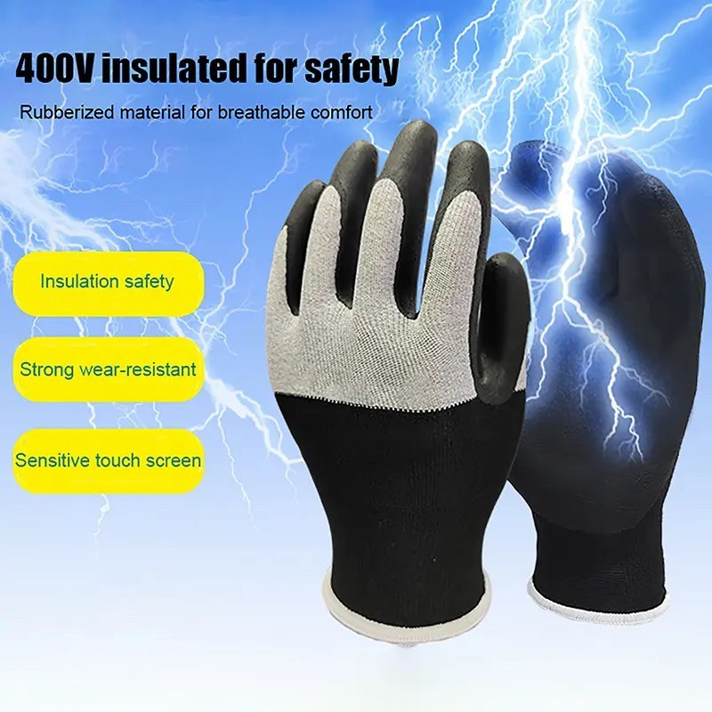 Sarung Tangan Touchscreen Listrik Safety Low Voltage Insulation Tahan Tegangan 400V Size L