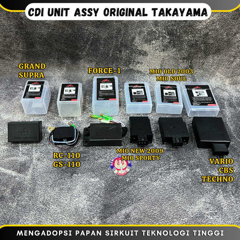 CDI Unit Assy ORIGINAL TAKAYAMA Motor Mio Old New Soul Sporty Vario CBS Techno Grand Supra Force-1 F
