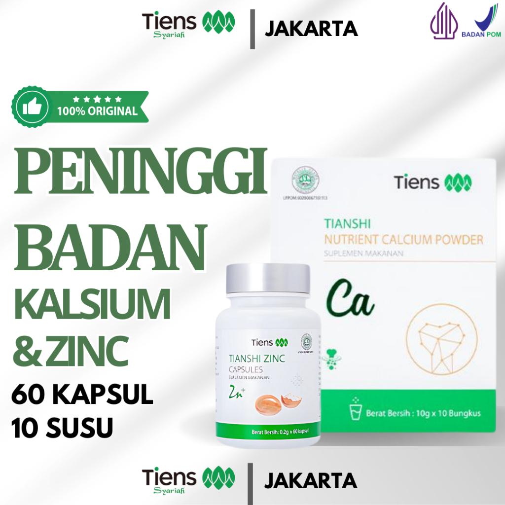 

Peninggi Badan Ampuh Tiens Original Susu Calcium dan Zinc Kapsul | Bisa COD
