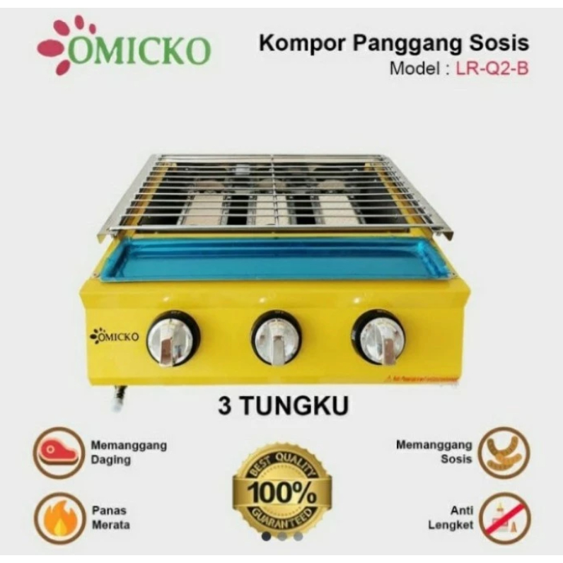 KOMPOR PANGGANGAN 3 TUNGKU OMICKO - PANGGANGAN SOSIS