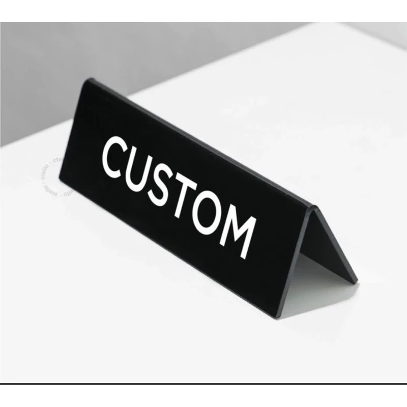 

SIGN SIGNAGE PAPAN NAMA MEJA / TABLE SIGN / BAHAN AKRILIK ACRYLIC PRINT UV AWET DAN TAHAN SEGALA CUACA