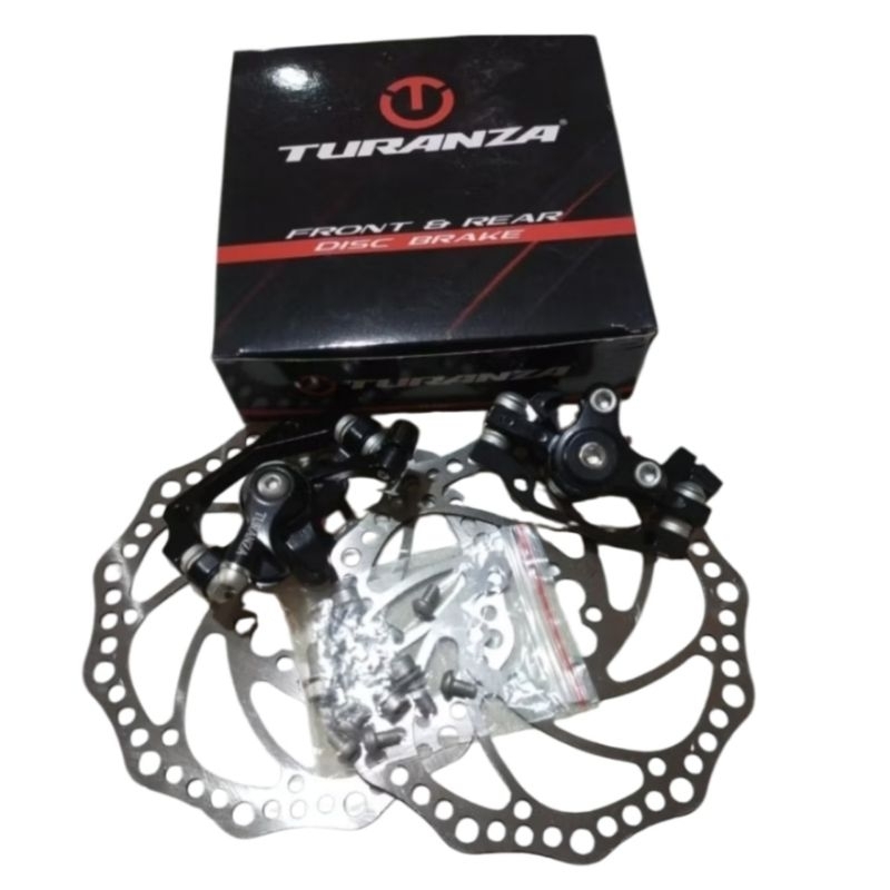 Rem Cakram Sepeda / Rem Disc Brake  Set Turanza Caliper + Rotor