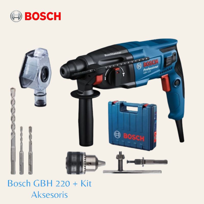Bosch GBH 2 20 Dre Rotary Hammer 3 Fungsi Bor Bobok Beton Bosch 220 Dre