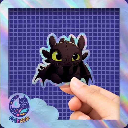 

Stiker Hologram How To Train Your Dragon Toothless