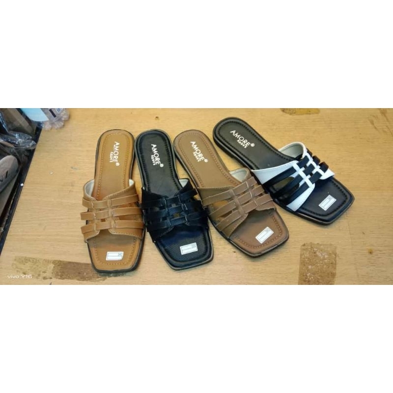 Amore 001 sandal teplek, sandal flat paket usaha