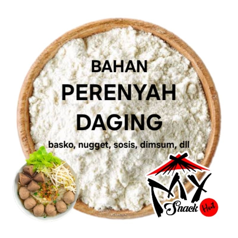 

PERENYAH DAGING 250GR TEPUNG KRES PENYAKREK ENZIM ENZYM TRANS GLUTAMINASE BAKSO SOSIS HAM MEAT GLUE