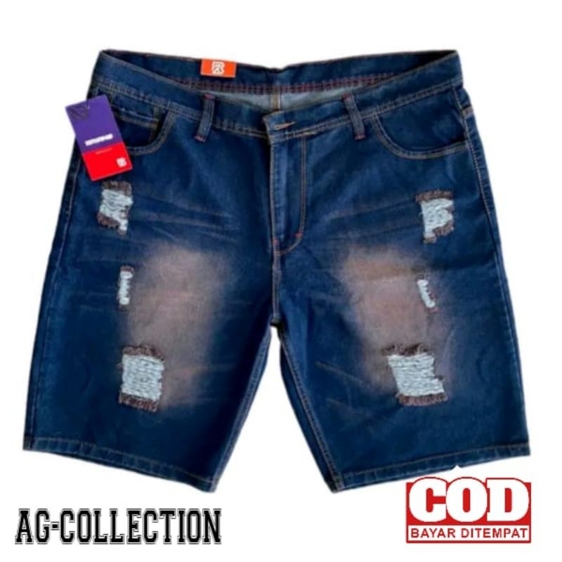 Jeans Sobek Pendek Pria/Jeans Sobek Pria Pendek